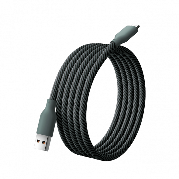 Xiaomi 6A magnetic fast charging data cable 1m USB-A to USB-C olive green 62355