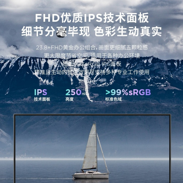 Lenovo ThinkVision 23.8-inch IPS business screen monitor S24i-30 63DEKAS3CB