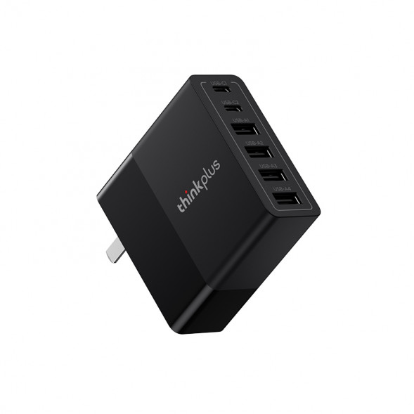 Lenovo Thinkplus light and shadow series 2C+4A multi-port charger 65W black 4X21P39280
