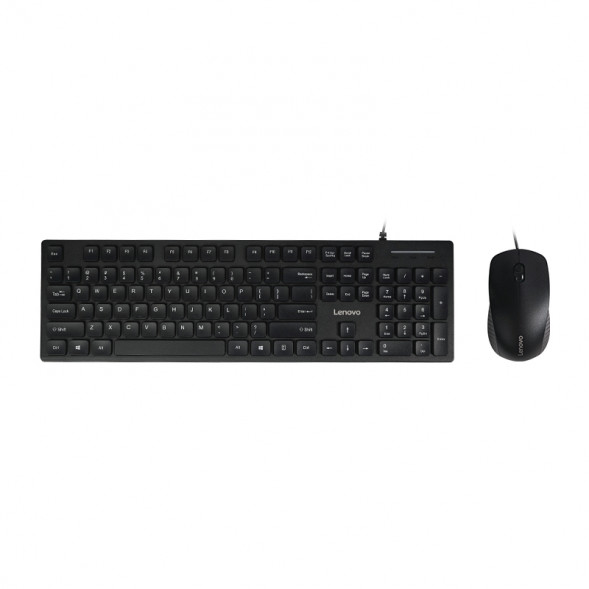 Lenovo KM200 wired keyboard and mouse set black QXR1Q51008
