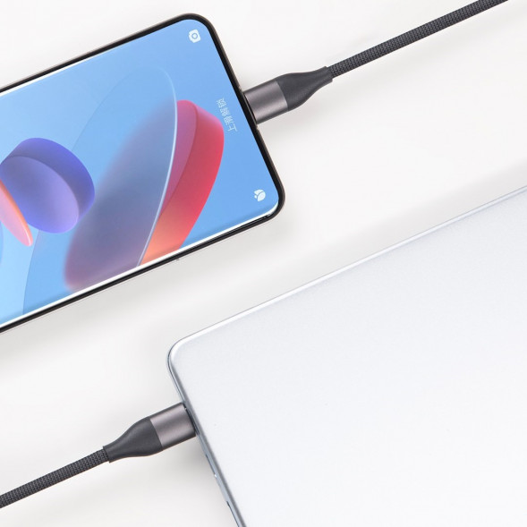Xiaomi 6A dual Type-C braided data cable dark gray 52837