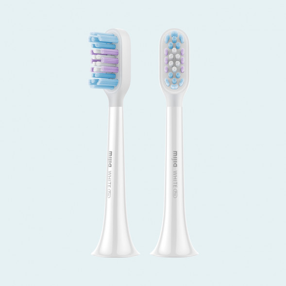 Xiaomi Mijia Sonic electric toothbrush head, full whitening type, 2-pack, suitable for T501/T501C, light gray 44042