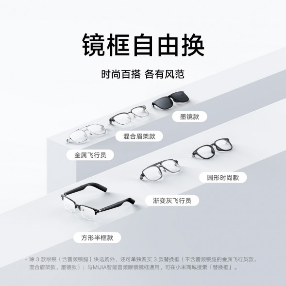 Xiaomi Mijia MIJIA Smart Audio Glasses Yuexiang Edition Square Half-Frame Style 55829