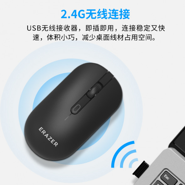 Lenovo Erazer (Cost-effective choice) Wireless Mouse N301-Black 31111600