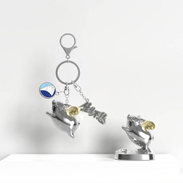 Xiaomi Pig metal pendant on the vent, silver 37167