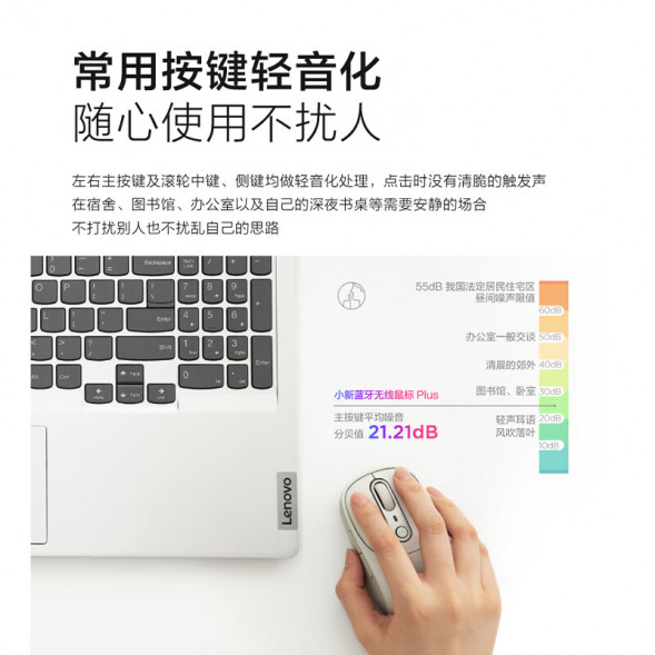 Lenovo Xiaoxin Mouse/Bluetooth Wireless Mouse Plus-Haze Purple QXR1R48468