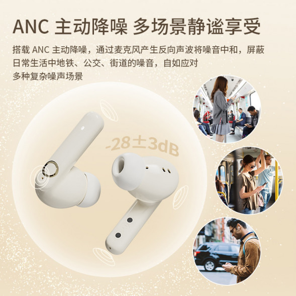 Lenovo Erazer (Wireless noise reduction) Bluetooth 5.4+10mm ultra-thin diaphragm ETP-Z02 white 65015023