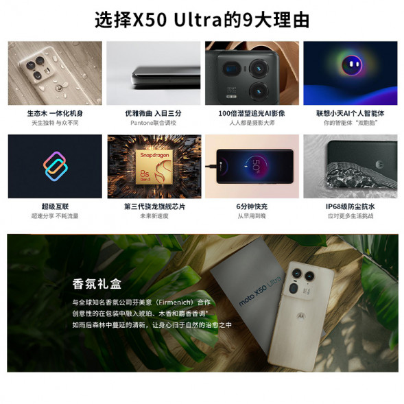 Lenovo Motorola (moto) X50 Ultra 12GB+256GB Cedar AI Yuanqi Edition PB0X0003CN