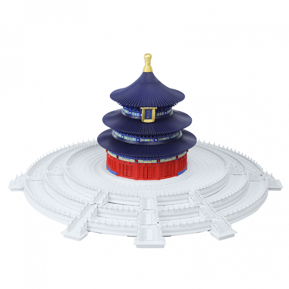 Xiaomi Thousand-year tenon construction building block Temple of Heaven Commemorative Edition - Hall of Prayer for Good Harvests Color 34371