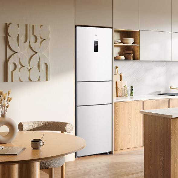 Xiaomi Mijia Refrigerator | Compact three-door 256L Ice Feather White 51434