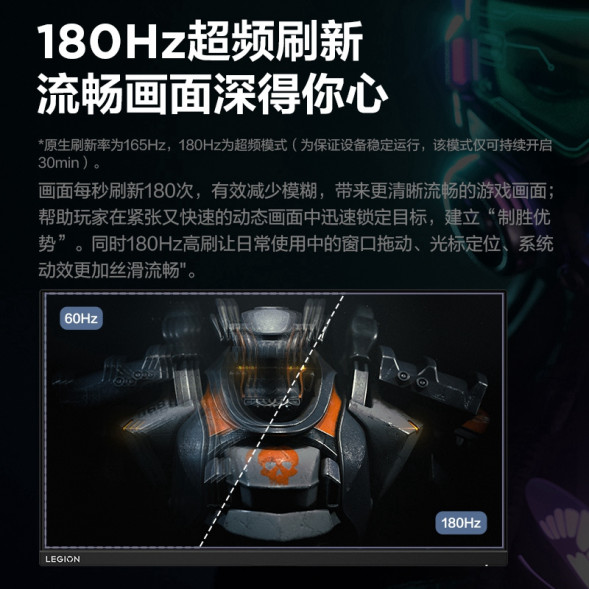 Lenovo Legion 27-inch 180Hz Monitor Y27h-30 66F6UAS3CB