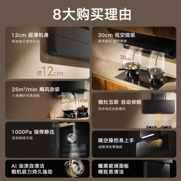 Xiaomi Mijia Smart ultra-thin low-suction oil smoke S1 51024
