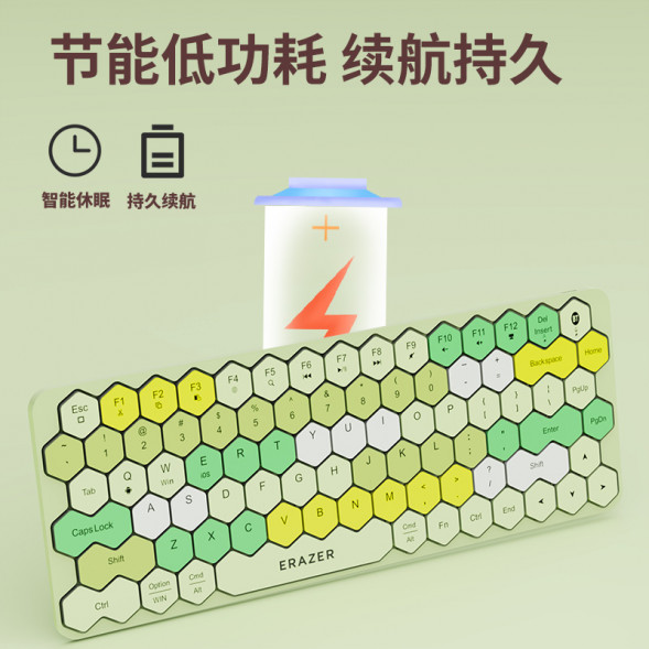 Lenovo Erazer Wireless Keyboard KS01/Mixed Lime Green 65013551
