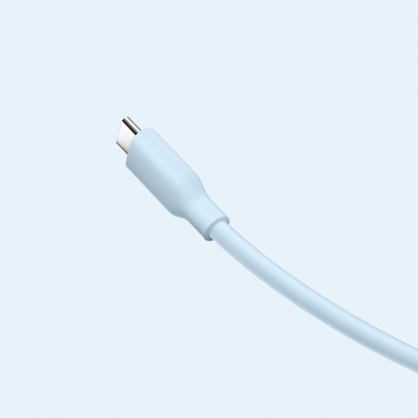 Xiaomi 6A skin-friendly silicone Type-C to Type-C fast charge blue 59435